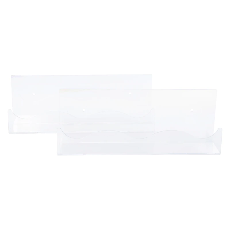 Iridescent Wavy Floating Shelves 2-Count, 11.8in x 4.3in