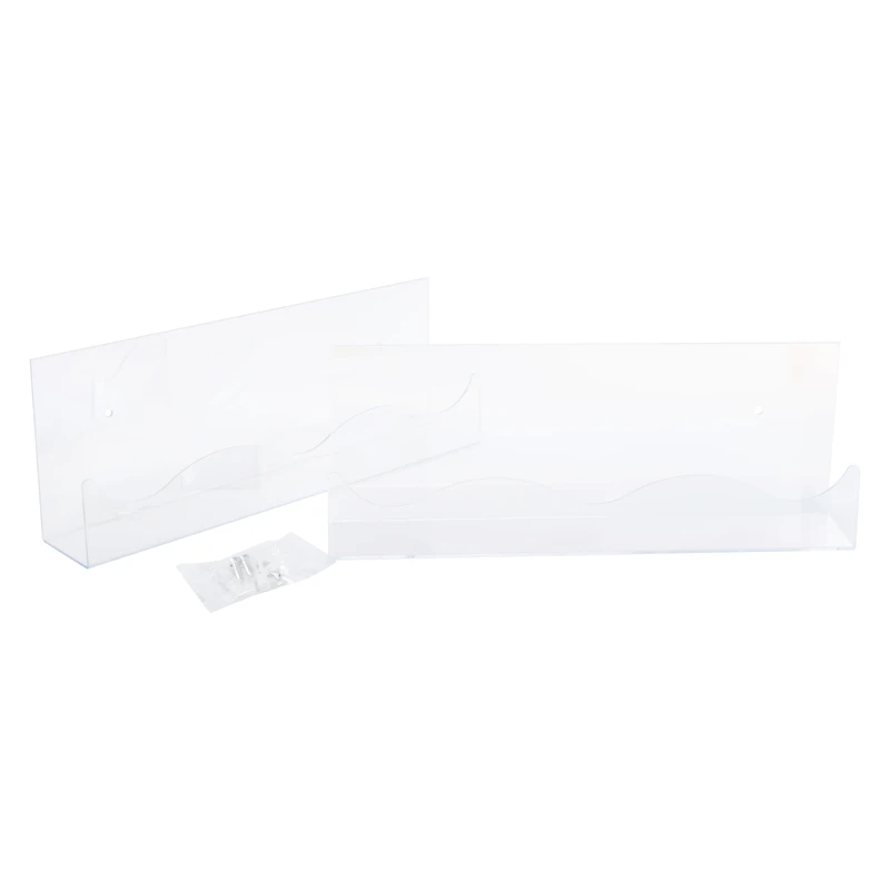 Iridescent Wavy Floating Shelves 2-Count, 11.8in x 4.3in