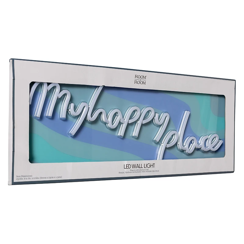 My Happy Place LED Wall Light 23.6in x 9.1in