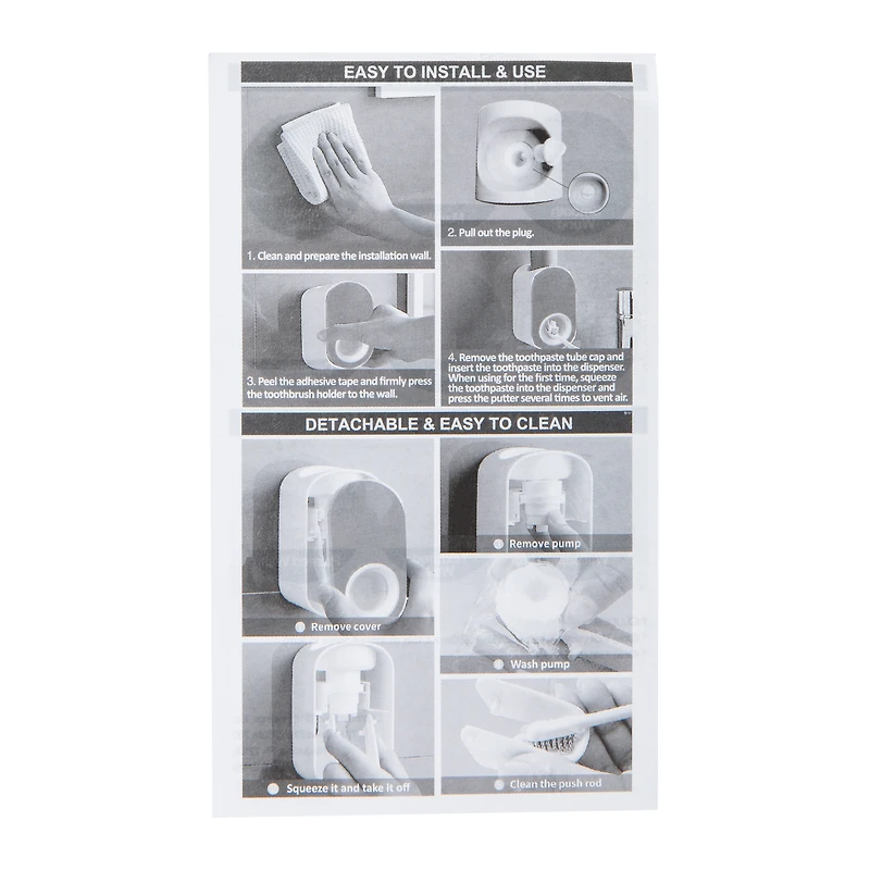 Wall Mount Toothpaste Dispenser 2.60in x 4.45in