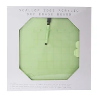 Scallop Edge Acrylic Dry Erase Board 11.61in