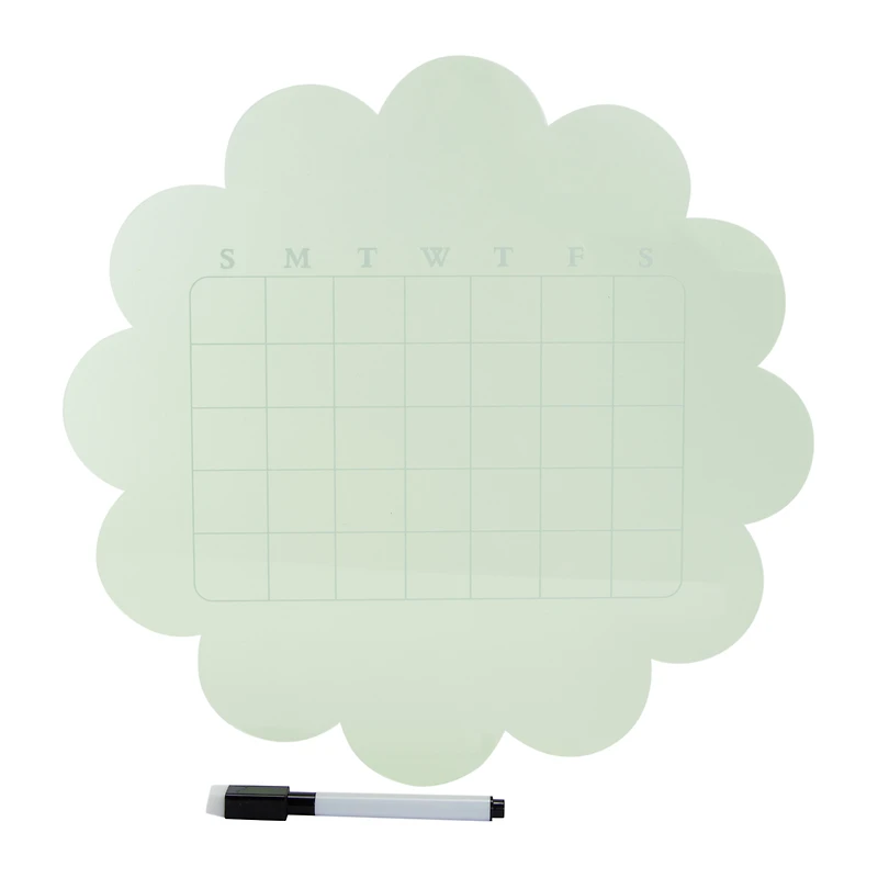 Scallop Edge Acrylic Dry Erase Board 11.61in