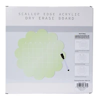 Scallop Edge Acrylic Dry Erase Board 11.61in