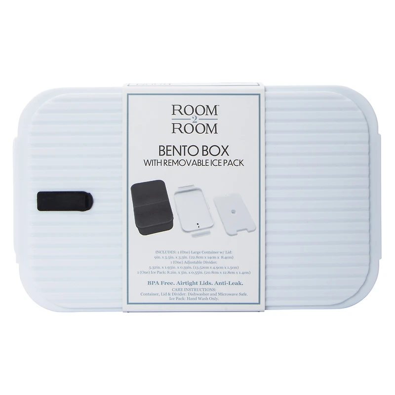 Ribbed Bento Box With Removable Ice Pack