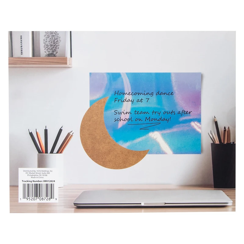 Moon Dry Erase Board With Marker 11.8in x 9.45in