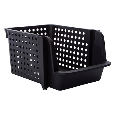 Medium Stackable Plastic Storage Bin 11.61in x 8.66in