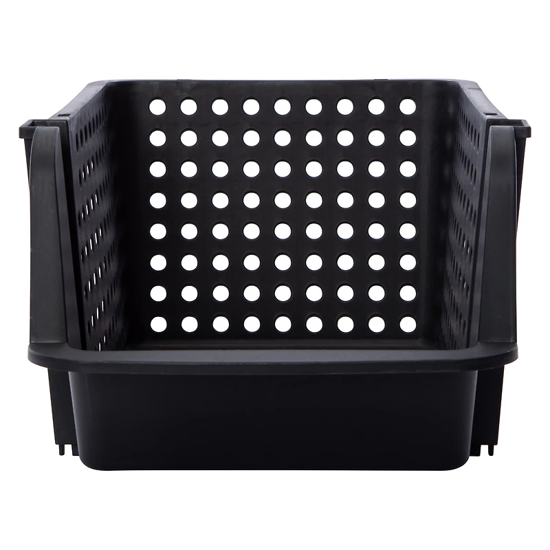 Medium Stackable Plastic Storage Bin 11.61in x 8.66in