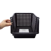 Large Stackable Plastic Storage Bin 13.58in x 11.42in