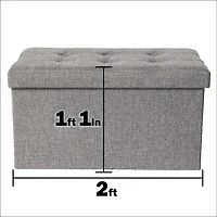 Collapsible Storage Ottoman 24in x 13in