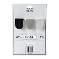 Flocked Over The Door Hooks 3-Count