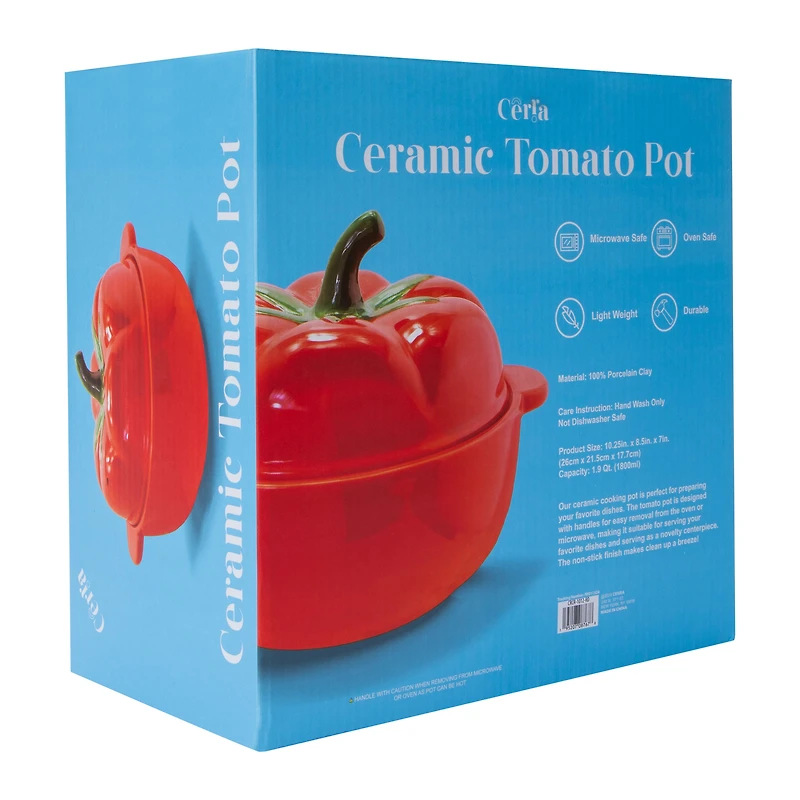 Ceramic Dumpling Pot Cookware With Lid 10in