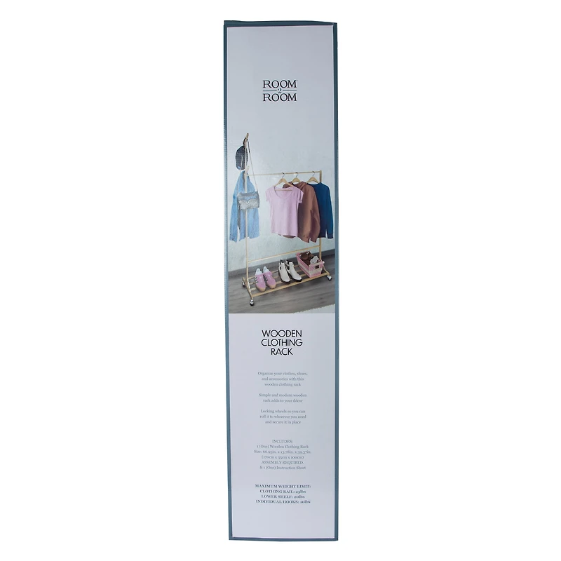 Wooden Clothing Rack 39.37in x 66.93in