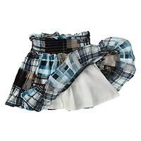 Patchwork Stretch Ruffle Skirt