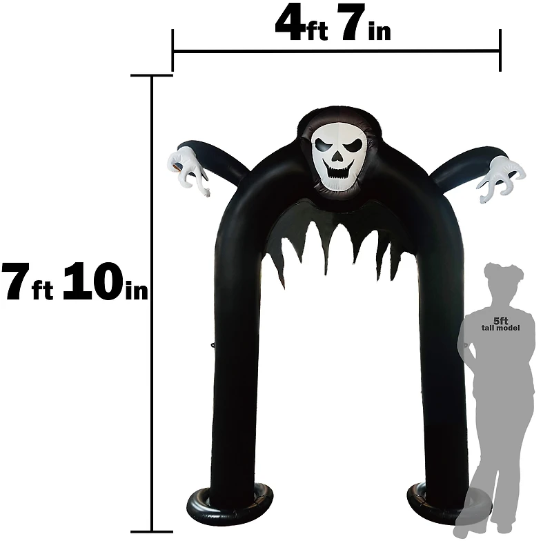 7ft Inflatable Grim Arch Halloween Decor