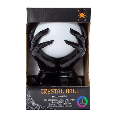 Light-Up Crystal Ball Halloween Decor 7.87in x 4.72in