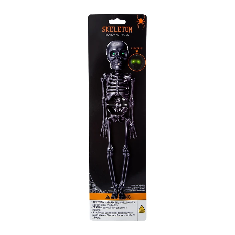 Mini Neon Skeleton With Light-Up Eyes 10in