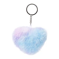 Pom Pom Heart Keychain