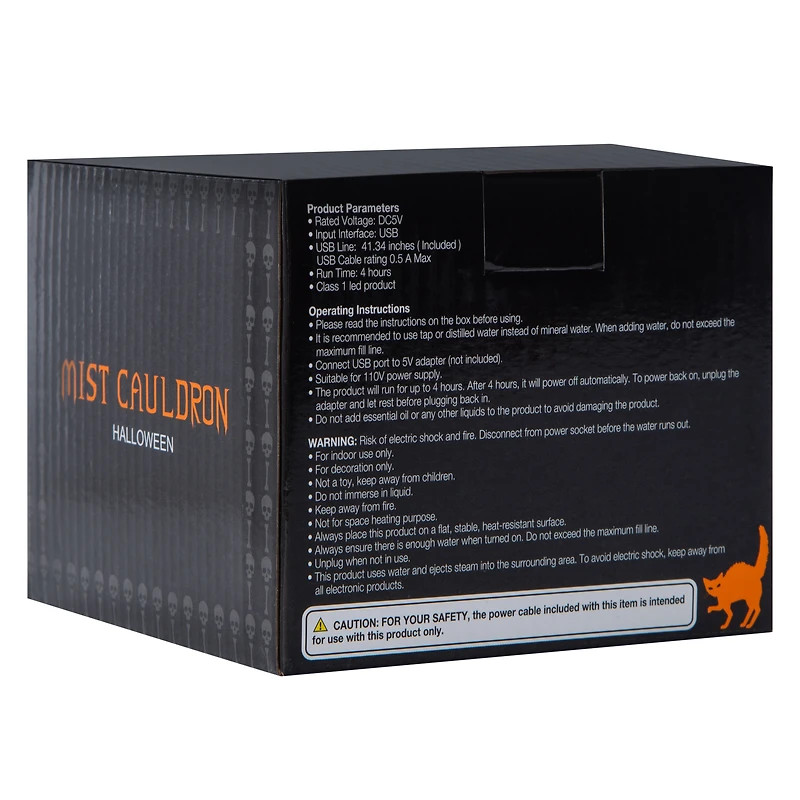 Halloween Mini Mist Cauldron 4.8in