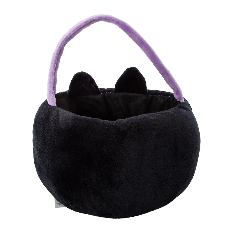 Plush Cat Halloween Basket 9.44in x 9.84in