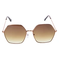 Ladies Metal Hexagon Sunglasses