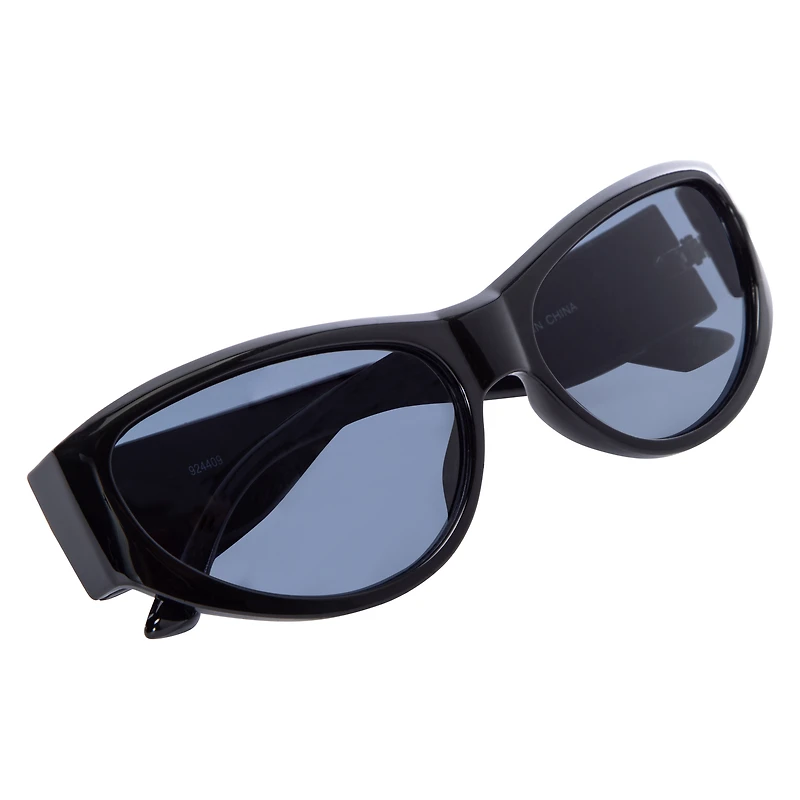 Ladies Plastic Cat-Eye Sports Wrap Sunglasses
