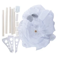 Light-Up Ghost Halloween Decor 10in x 46in