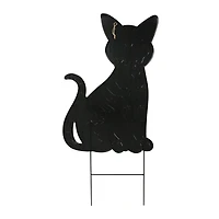 Glow In The Dark Skeleton Cat Yard Stake 29.92in