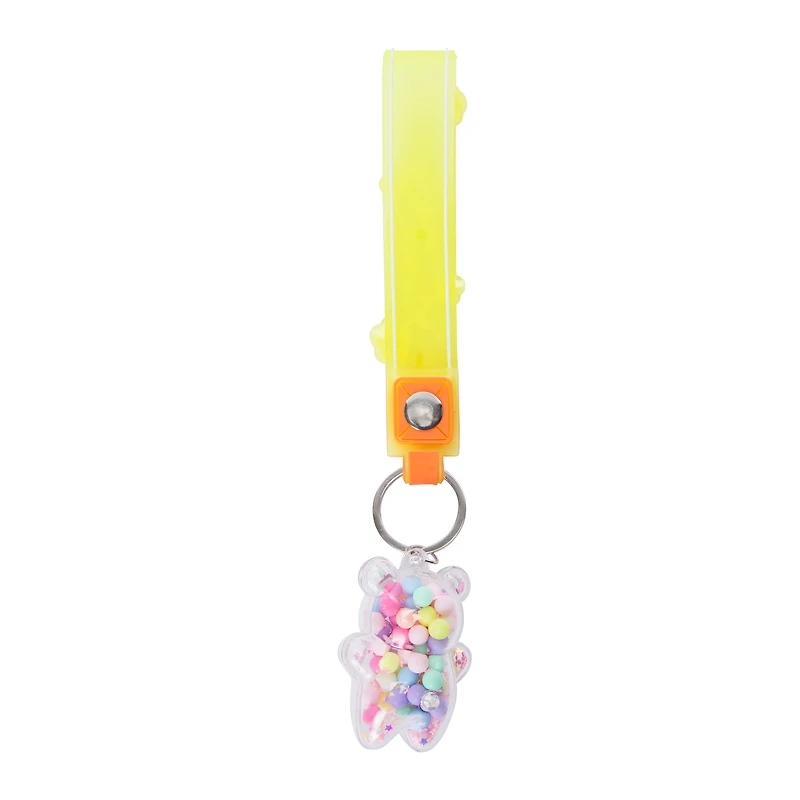 Wristlet with Confetti-Filled Charm
