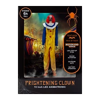 6ft Frightening Clown LED Animatronic Halloween Decor