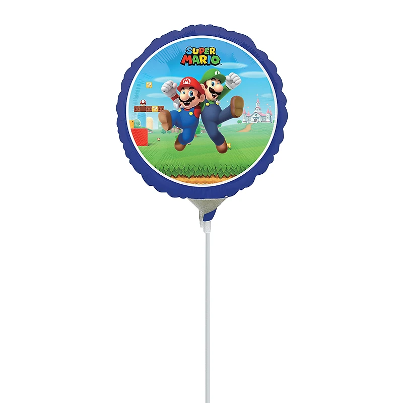 Character Pre-Inflated Party Stick Balloon 9in