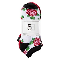 Ladies Assorted Rose Low-Cut Socks 10-Pack