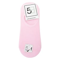 Ladies Solid Sneaker No-Show Socks 5-Pack