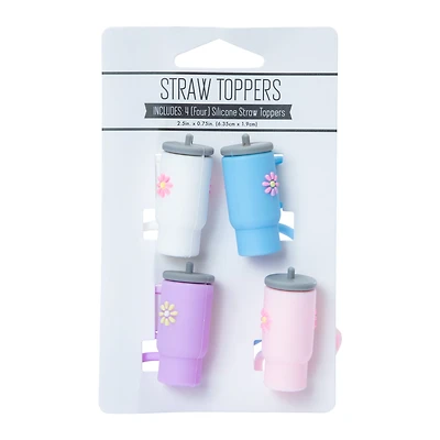 Tumbler Straw Toppers 4-Count