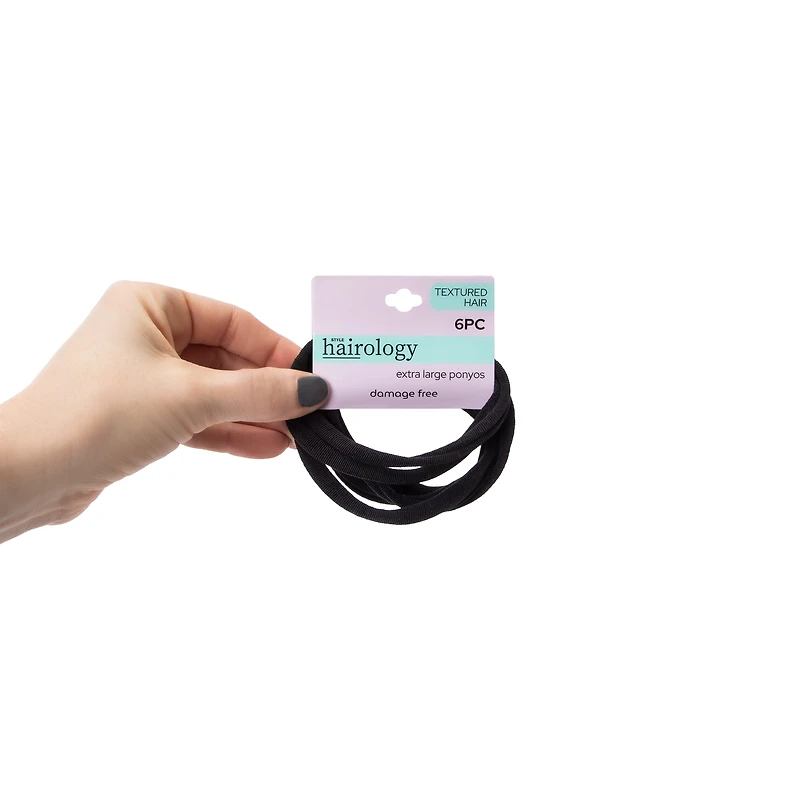 Black Extra Large Ponyos 6-Count