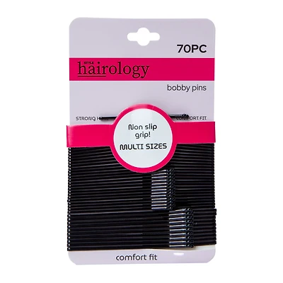 Black Comfort Grip Bobby Pins 70-Count