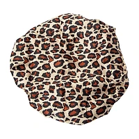 Leopard-Print Double Lined Satin Bonnet