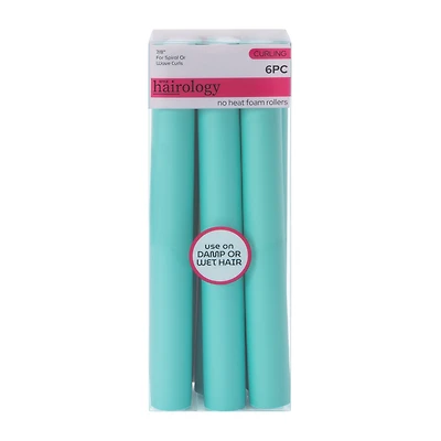 7/8in No Heat Foam Rollers 6-Pack