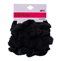Assorted Twister Scrunchie Set 4-Count