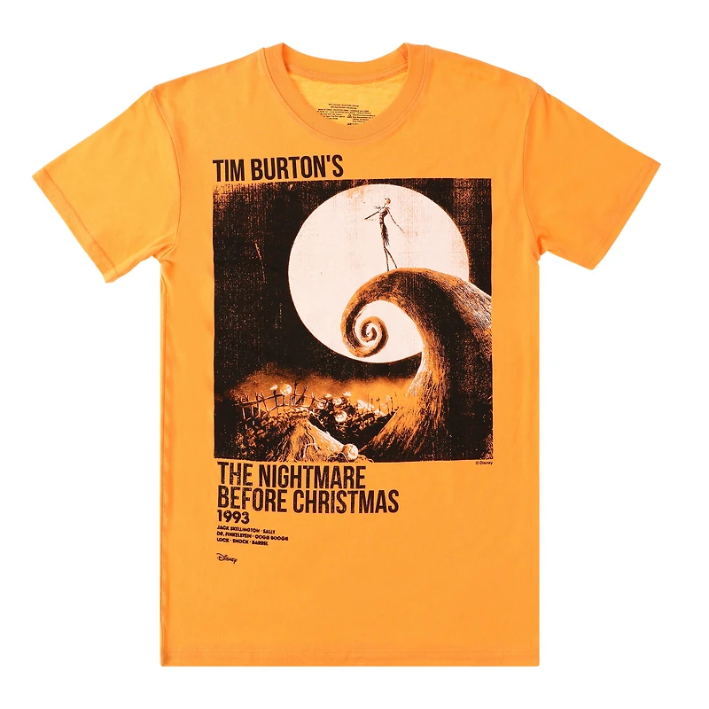 Tim Burton's Disney The Nightmare Before Christmas Orange Graphic Tee