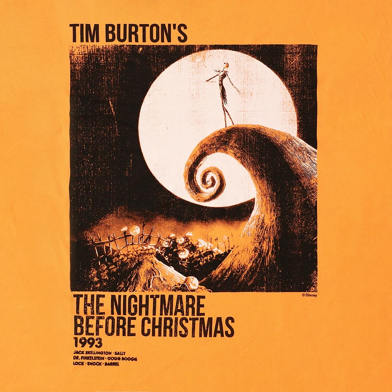 Tim Burton's Disney The Nightmare Before Christmas Orange Graphic Tee