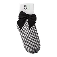 Ladies Bow Fishnet Anklet Socks