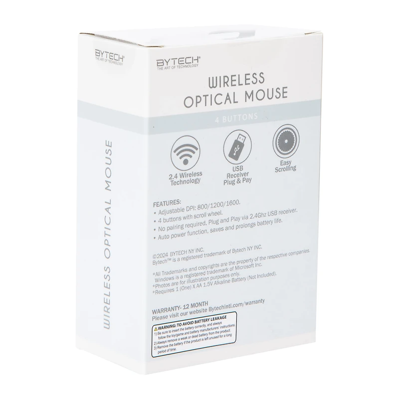 By-Tech® Wireless Optical Mouse