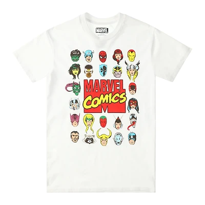 Marvel Comics Hero Faces Graphic Tee