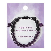 Lava & Semi-Precious Stone Beaded Bracelet