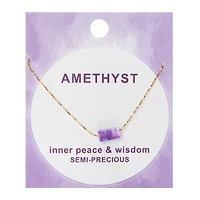 Semi-Precious Stone Bar Necklace