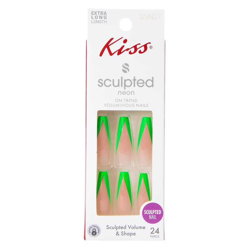 Kiss® Sculpted Neon Extra Long Press-On Nails