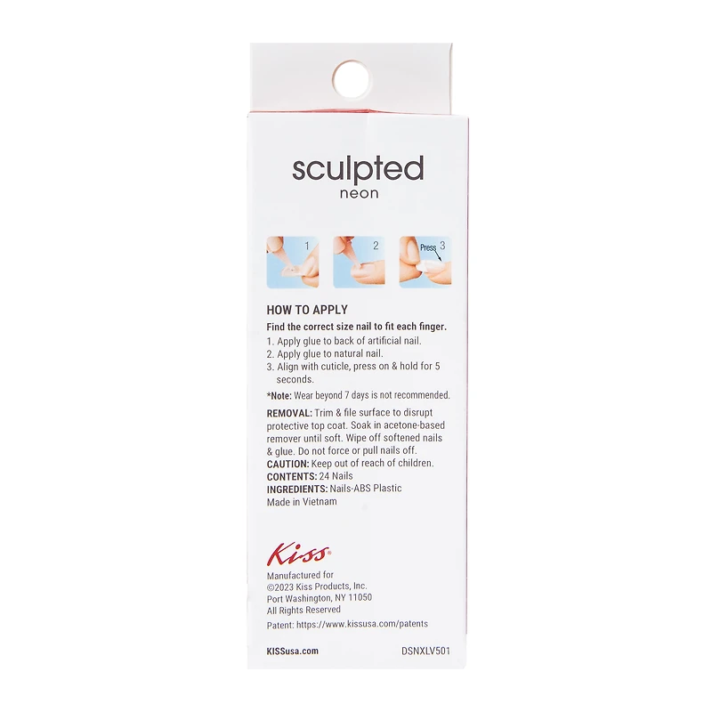 Kiss® Sculpted Neon Extra Long Press-On Nails