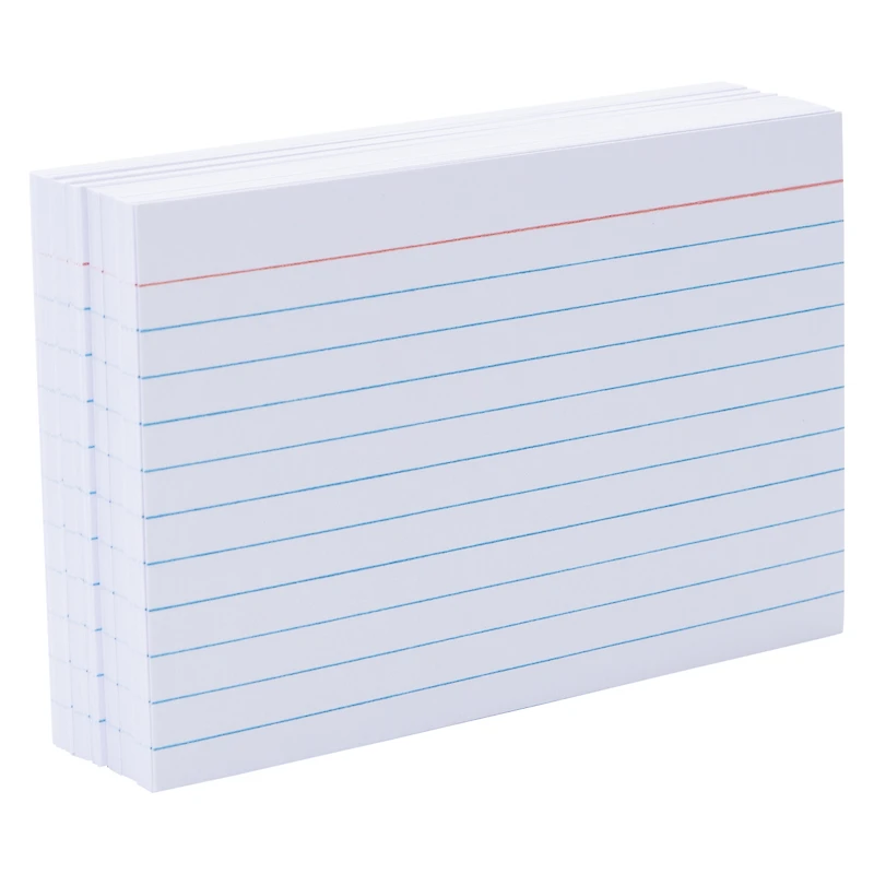 100-Count White Ruled Index Cards 3in x 5in