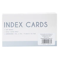 100-Count Multi-Ruled Index Cards 3in x 5in