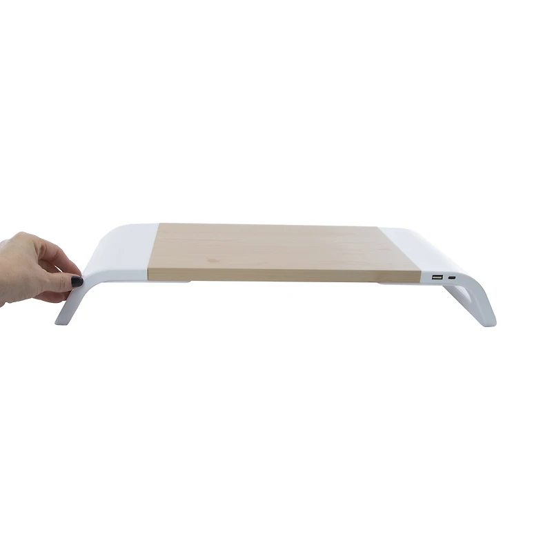 Desktop Computer Monitor Stand With Charging Ports 21in x 7.6in